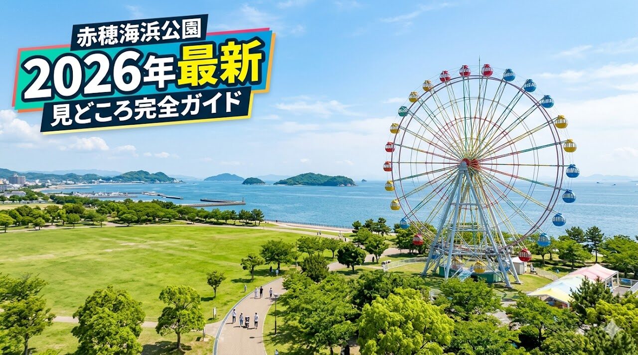 赤穂海浜公園の観覧車と芝生広場