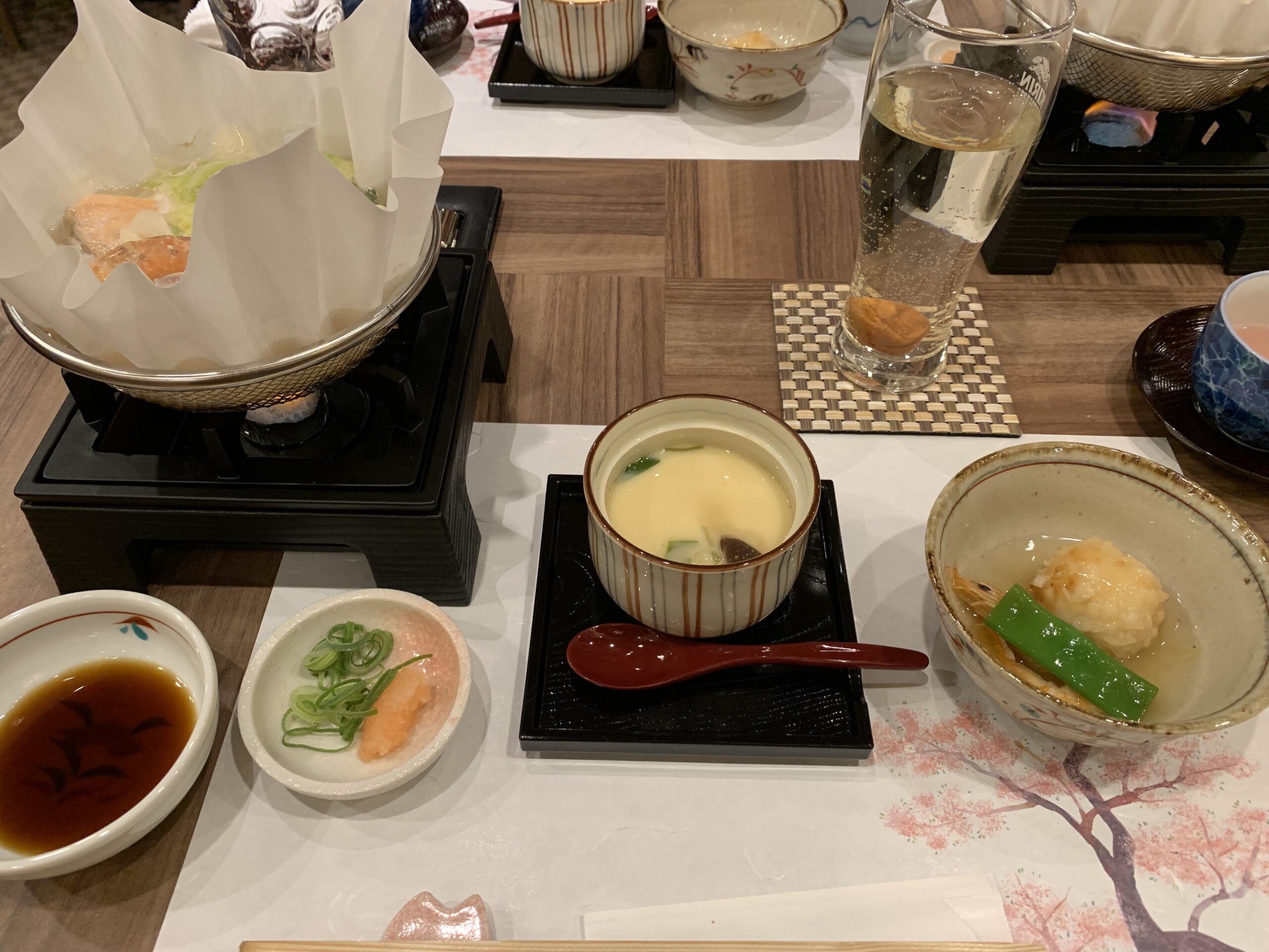 グランヴィリオホテル奈良 -和蔵- 夕食の茶碗蒸しと天ぷら