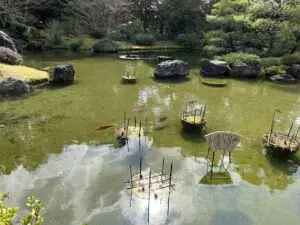 城南宮の庭園と池