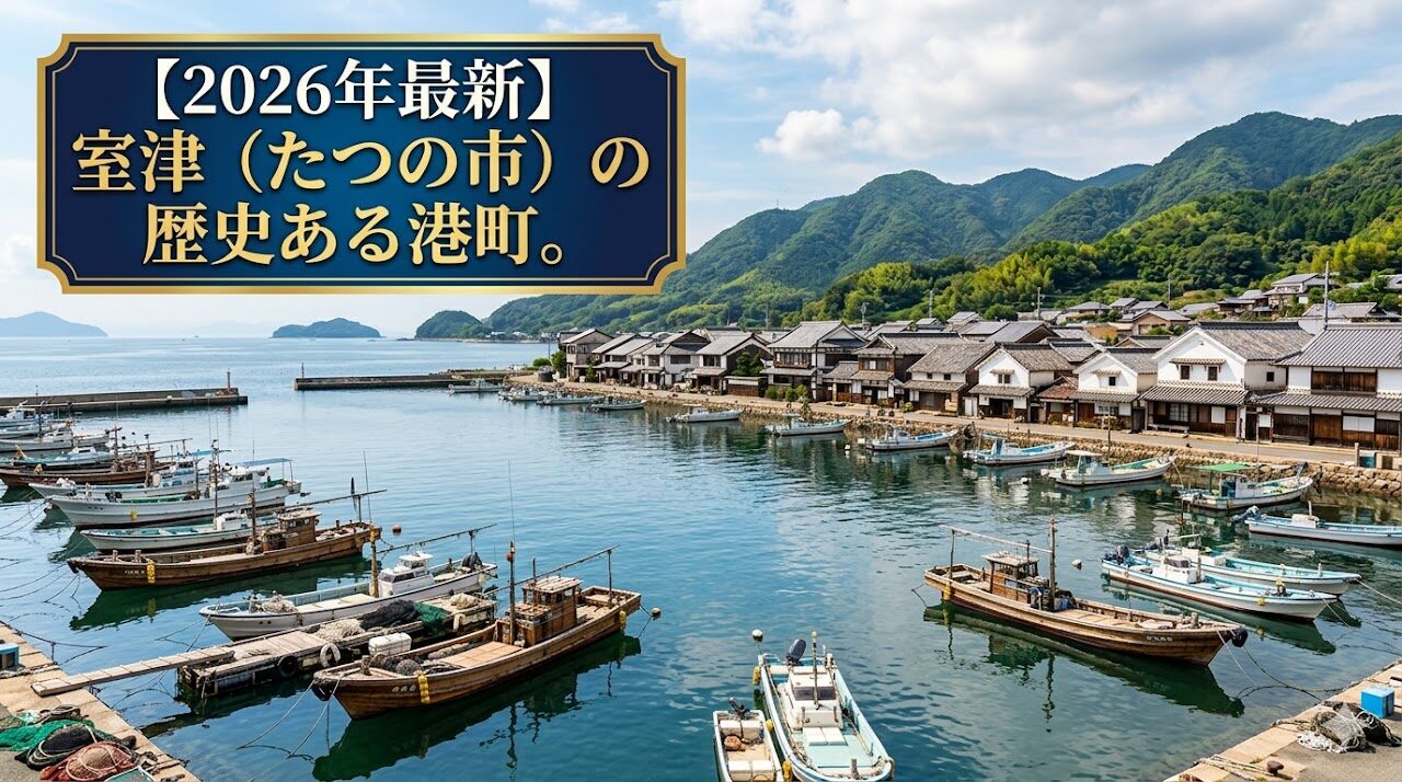 室津の歴史ある港町の風景
