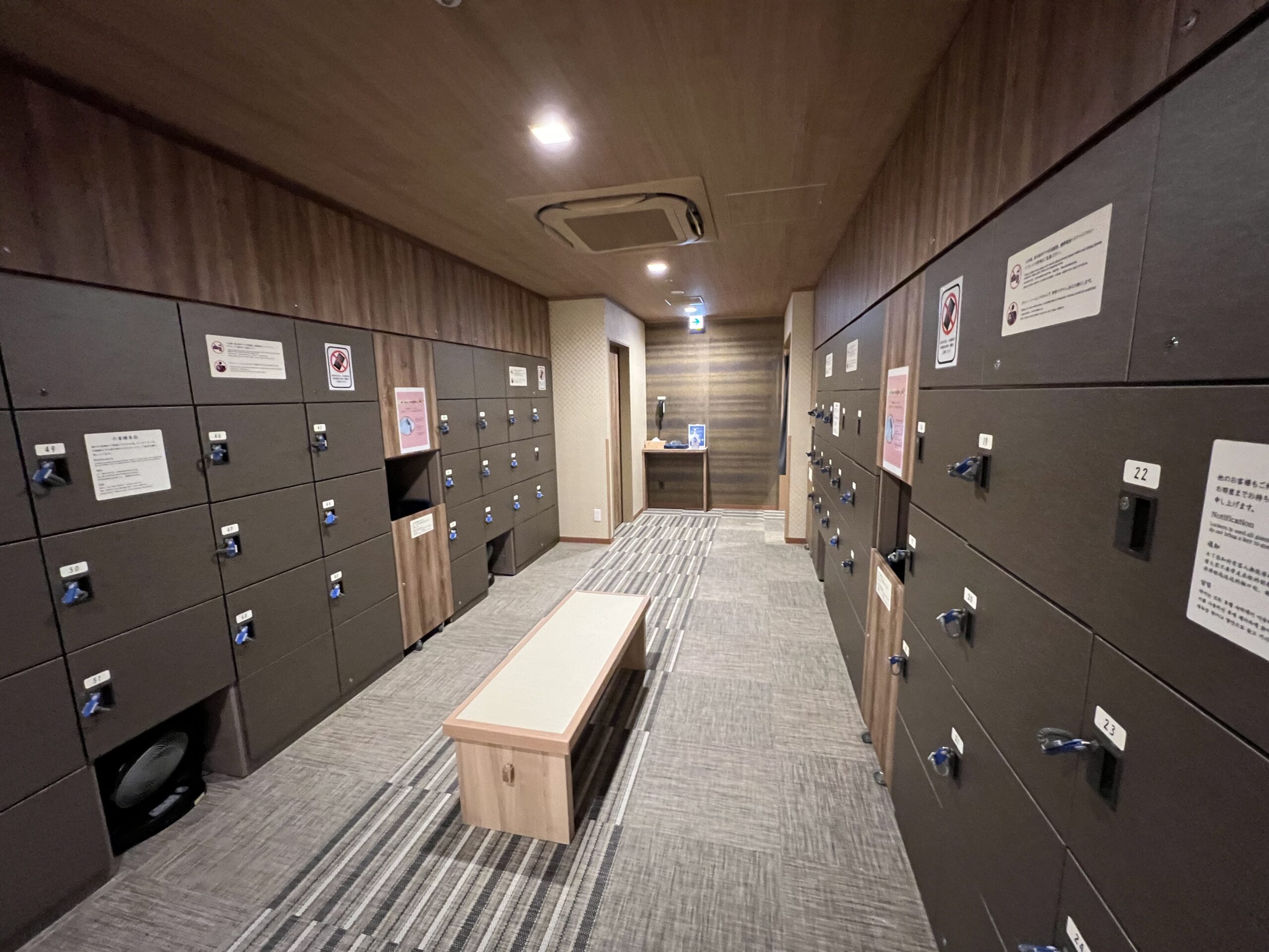 御宿 野乃京都七条 大浴場のロッカー