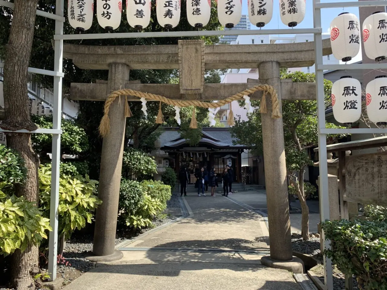 サムハラ神社 大阪 鳥居と本殿