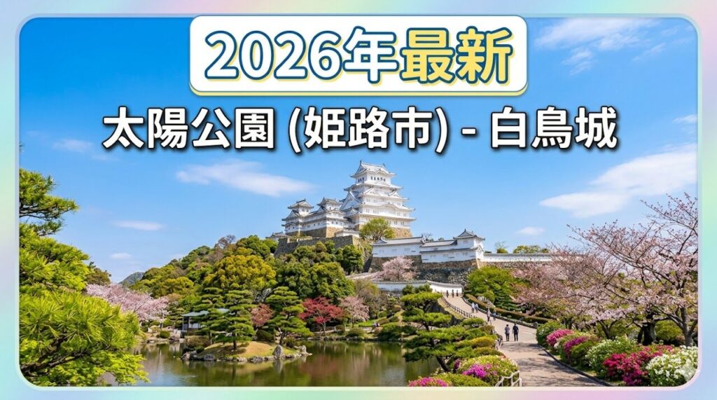 太陽公園の白鳥城と青空