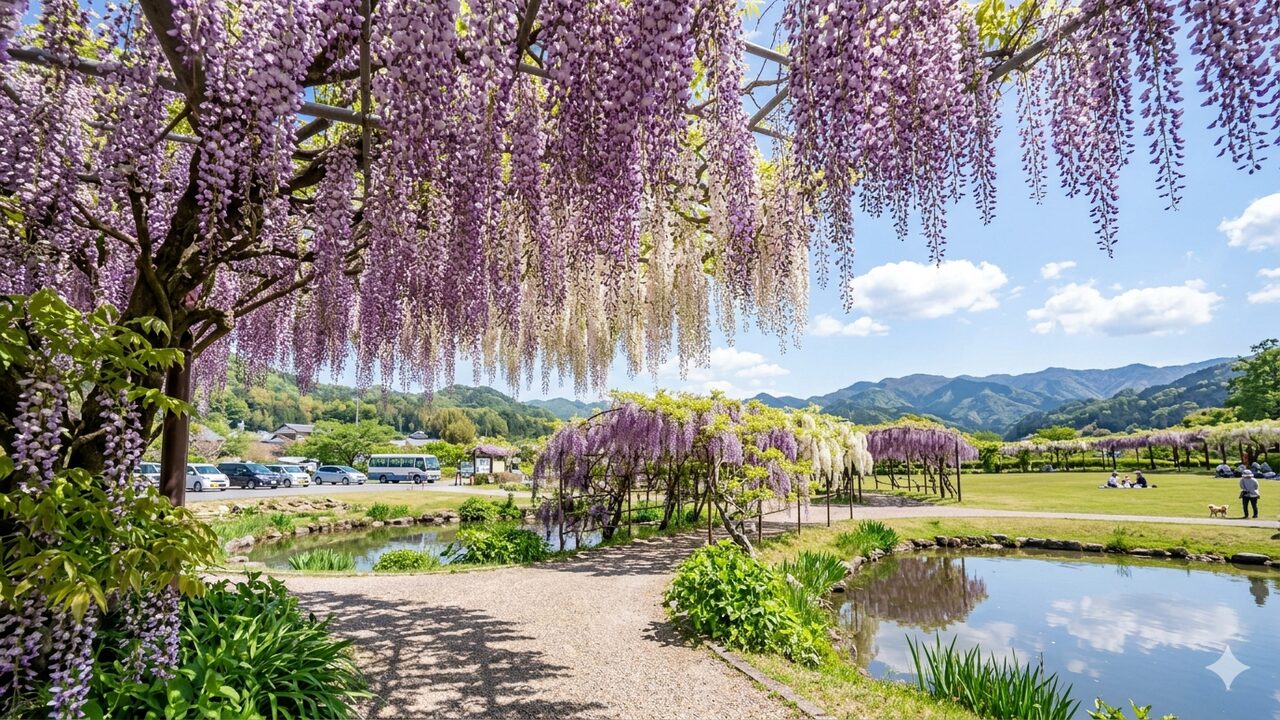 白井大町藤公園の藤 2026年開園予定・見頃・駐車場ガイド