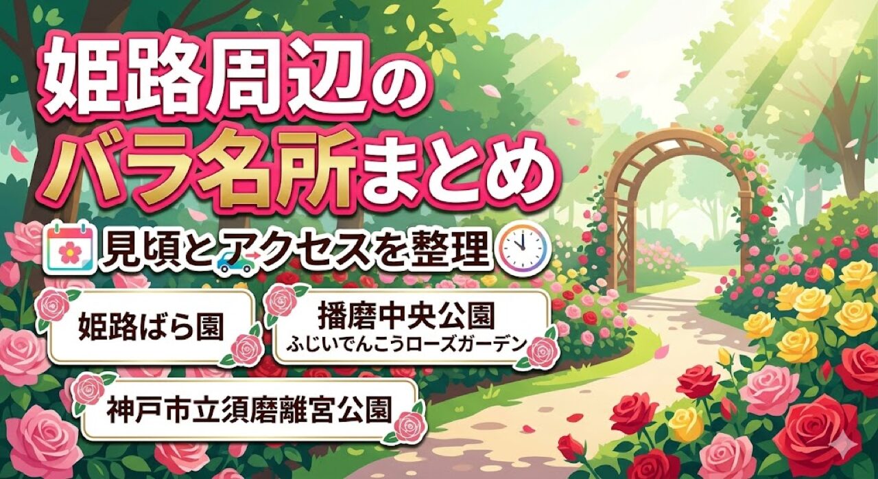 姫路周辺のバラ名所まとめ【2026年版】見頃とアクセスを整理