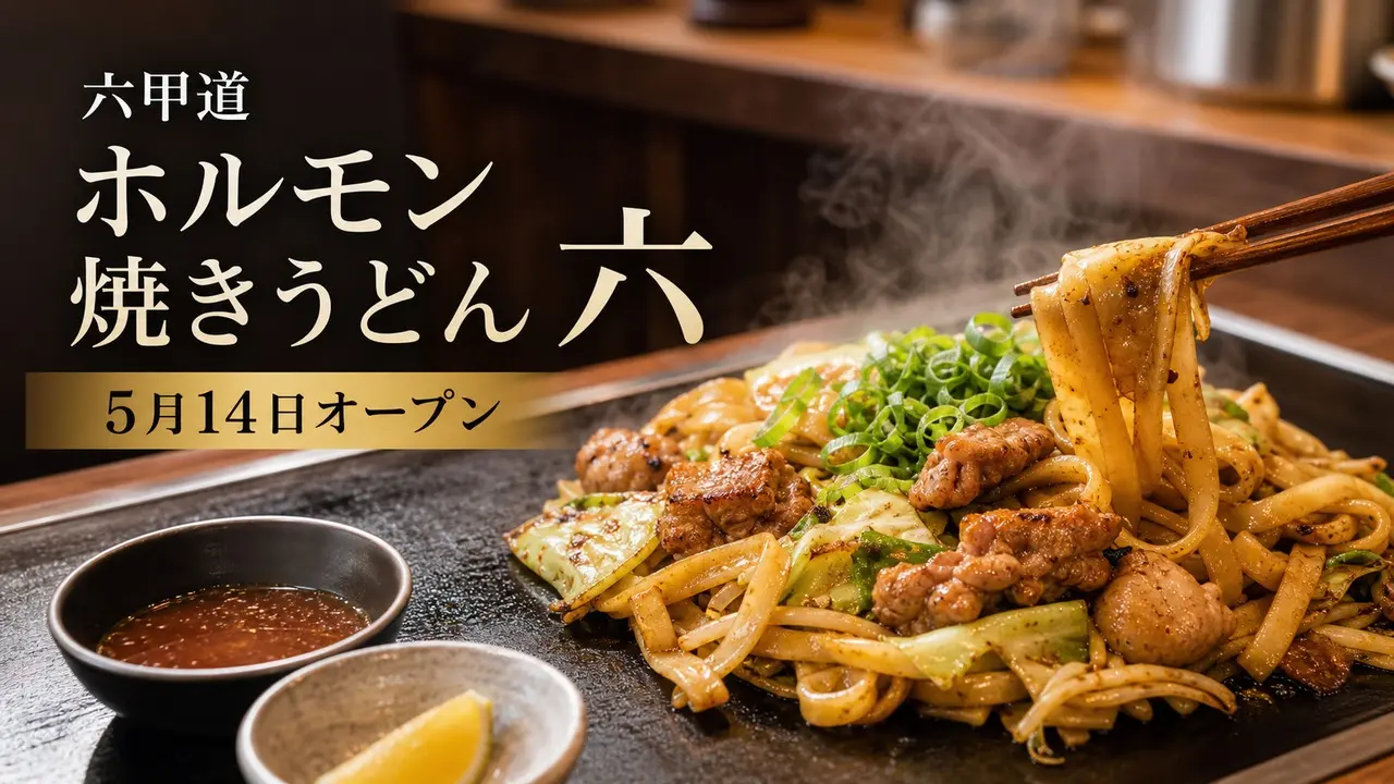 hormonyakiudon-roku-rokkomichi-open アイキャッチ画像