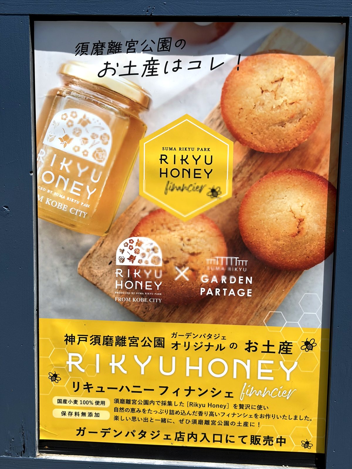 須磨離宮公園のお土産RIKYU HONEYフィナンシェ