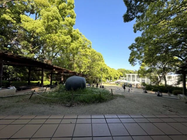 須磨離宮公園の休憩スペース