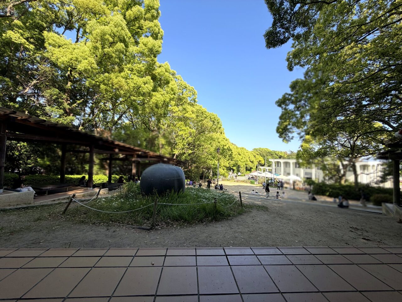 須磨離宮公園の休憩スペース