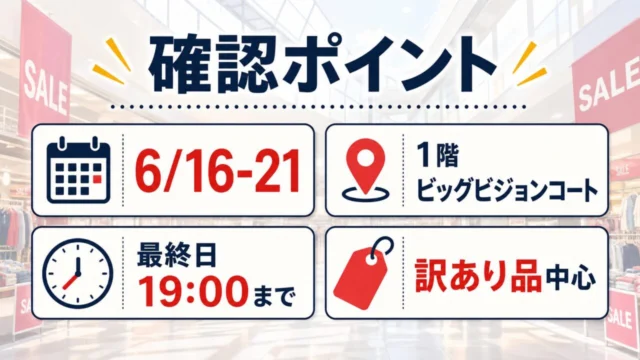 アリオ加古川WORLD OUTLET LIMITEDの確認ポイント