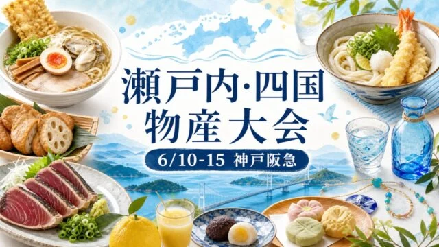 神戸、大阪、筑波、鹿児島、島根おまとめ 神戸阪急の瀬戸内・四国物産大会は6月15日まで｜限定販売と予約商品の