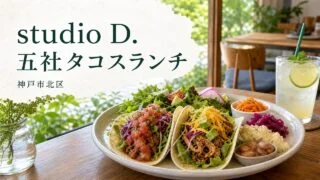 studio D.の五社タコスランチを示すアイキャッチ画像