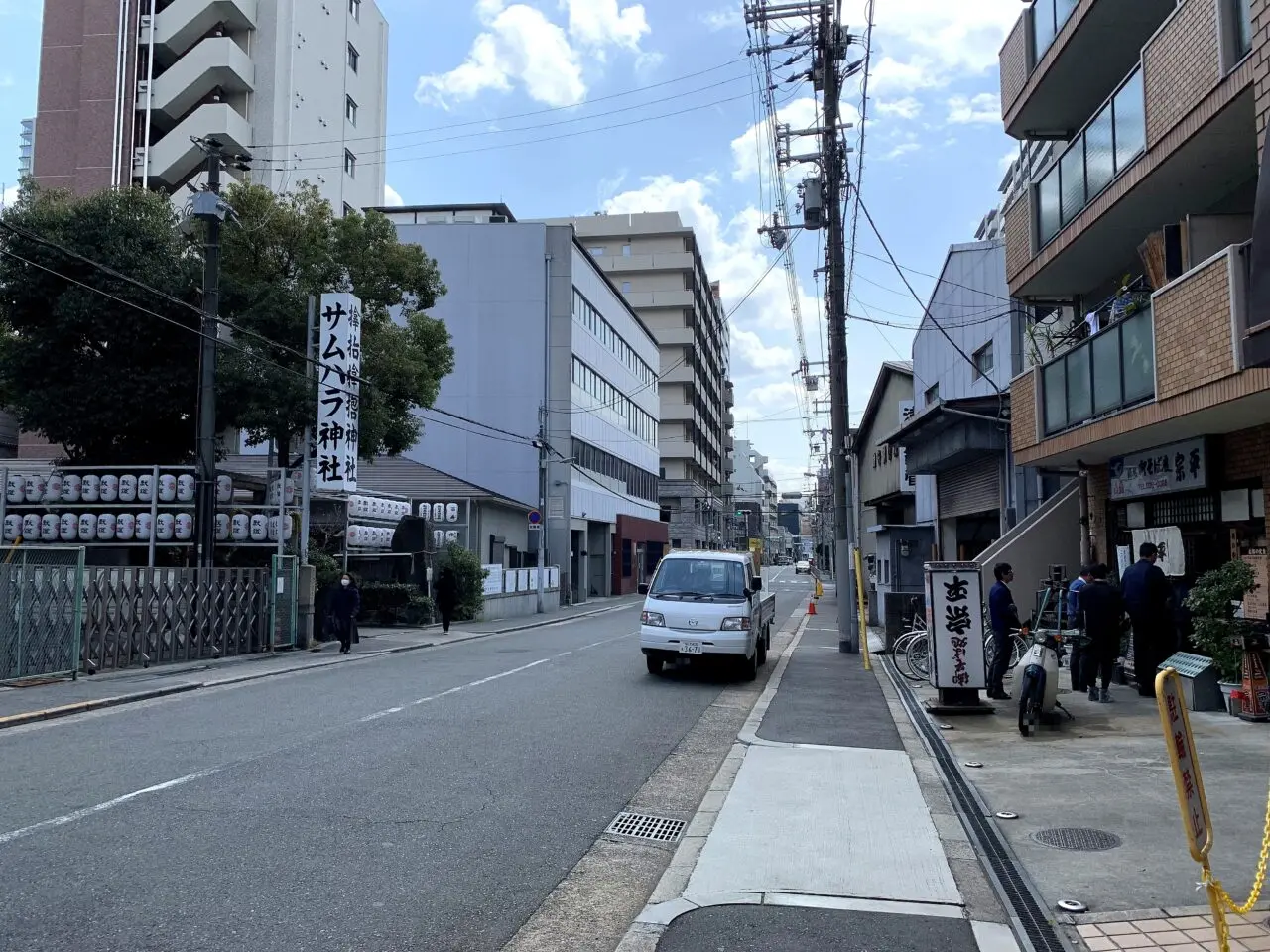 サムハラ神社近くにある宗平の周辺道路