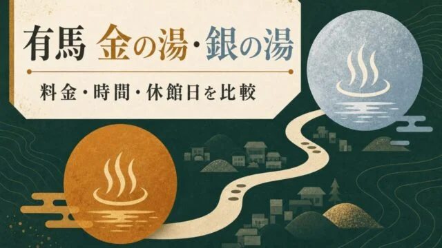 有馬温泉 金の湯・銀の湯 料金・時間・休館日を比較