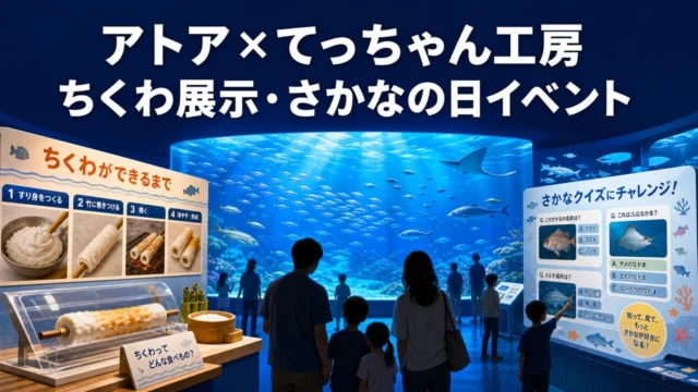 アトアとてっちゃん工房のちくわ展示・さかなの日イベント