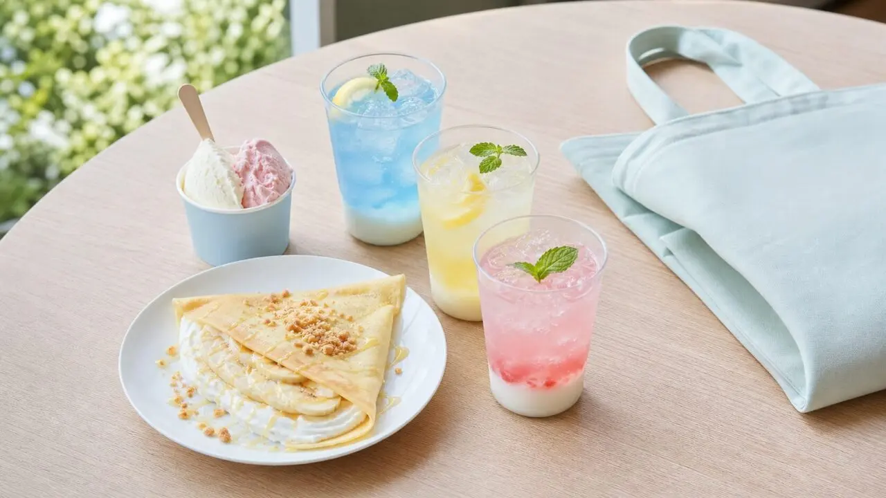 ジェラートピケカフェの夏限定コラボメニューをイメージした生成画像
