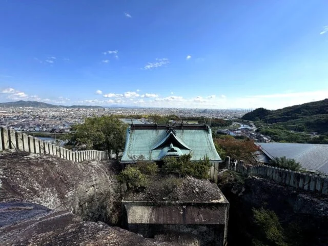 生石神社の境内上部から見た高砂市街