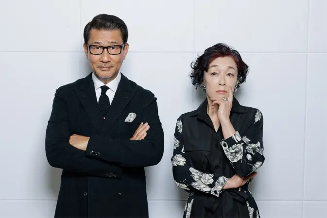 終わった人 淡路島洲本市公演の公式掲載画像。中井貴一さんとキムラ緑子さんの出演告知を示す。
