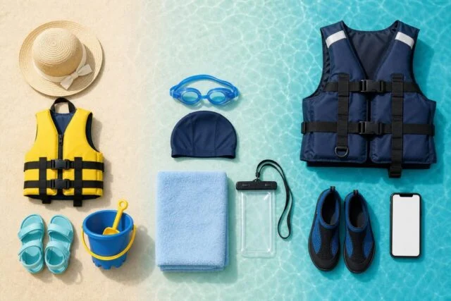海水浴・プール・海上体験で準備する物の違い