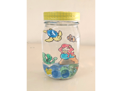 DCM明石店DIYワークショップのてのひら水族館完成イメージ