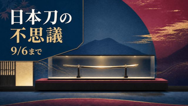 たつの市日本刀の不思議展の開催期限と展示刀を表す明るい16:9編集用アイキャッチ