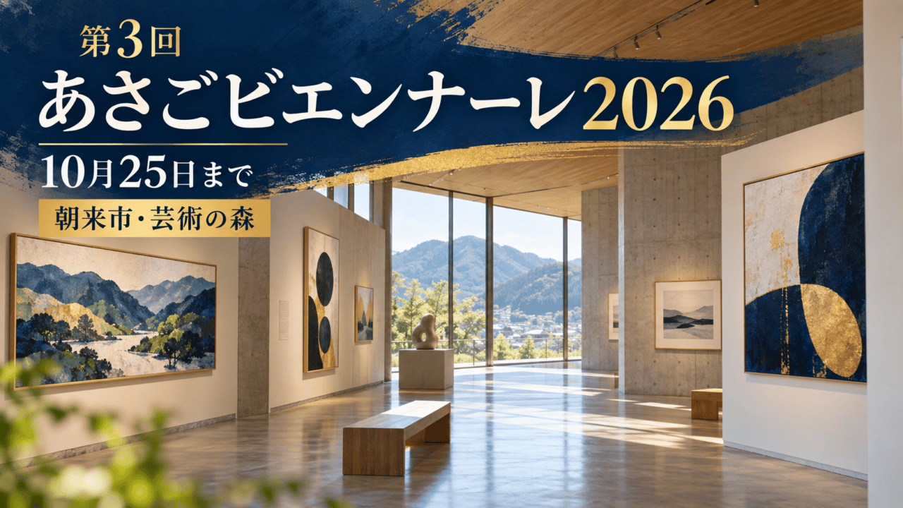 第3回あさごビエンナーレ2026、10月25日まで、朝来市・芸術の森（生成イメージ）