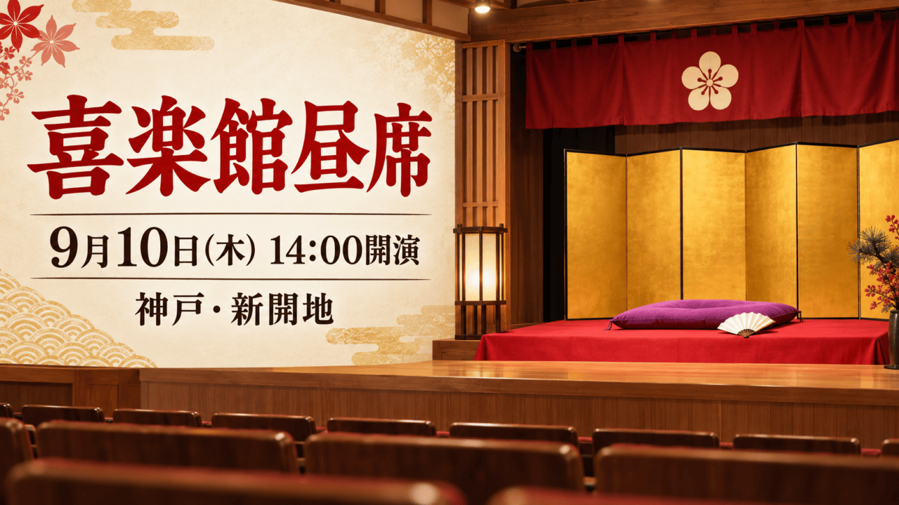 喜楽館昼席 9月10日（木）14:00開演 神戸・新開地