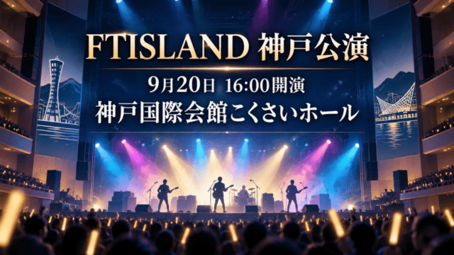 FTISLAND神戸公演、9月20日16時開演、神戸国際会館こくさいホール（生成イメージ）