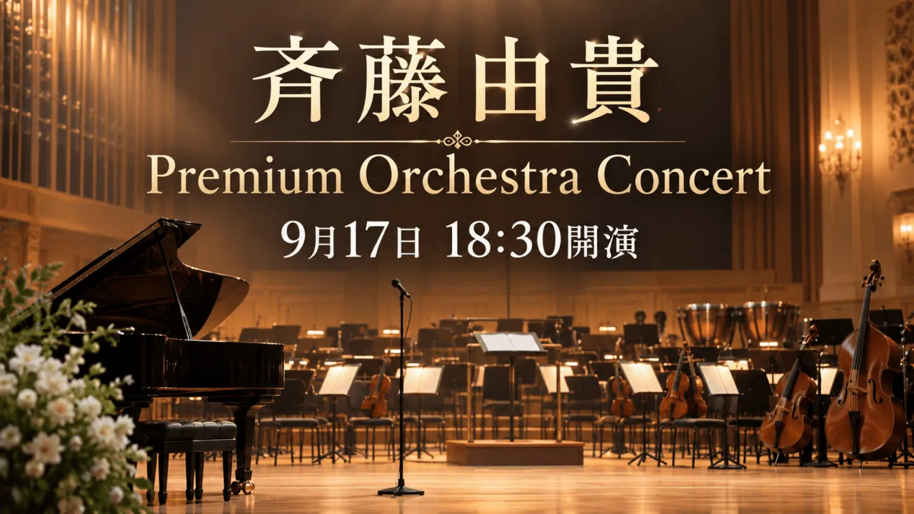 斉藤由貴 Premium Orchestra Concert、9月17日18時30分開演(イメージイラスト)
