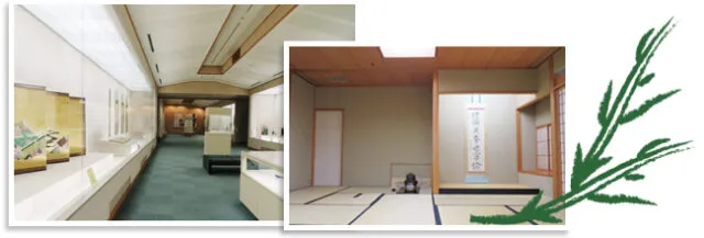 田淵記念館の展示室と和室。公式サイトの施設紹介写真