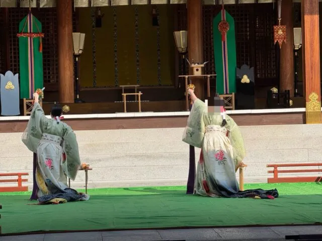 撮影当日に見られた舞の衣装
