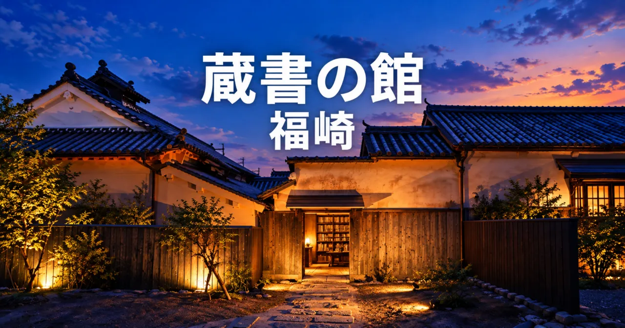 古い蔵と本棚のある宿のイメージ