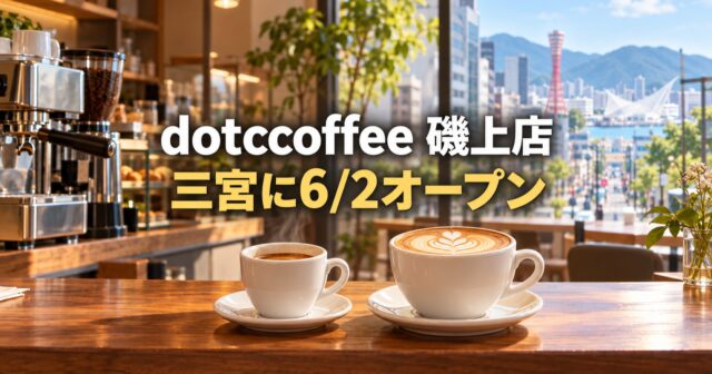 dotccoffee神戸三宮磯上店｜平日11時・土日8時から、席の時間制限と場所のアイキャッチ