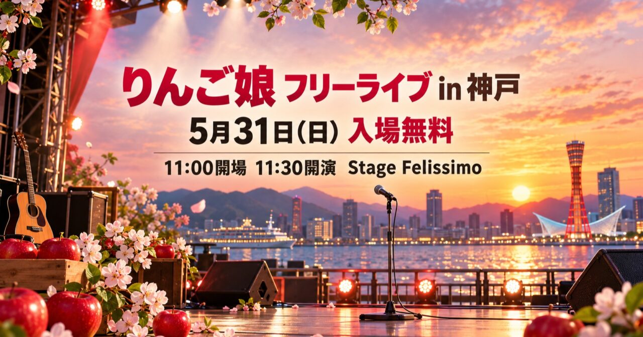 りんご娘フリーライブ Stage Felissimo 5月31日の告知画像