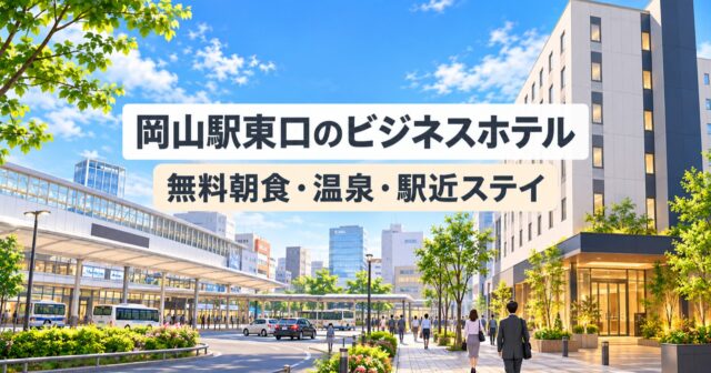 スーパーホテル岡山駅東口 宿泊レビュー｜無料朝食・温泉・駐車場のアイキャッチ