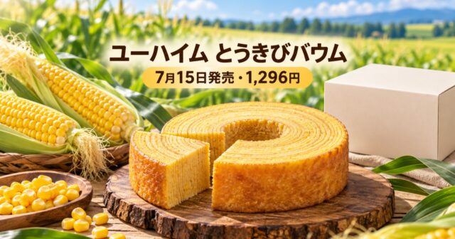 ユーハイム「とうきび」バウムは1,296円｜7月15日発売・期間限定のアイキャッチ