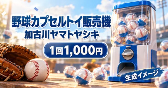 【加古川市】ヤマトヤシキに阪神タイガースガチャCAN｜1回1,000円でグッズ2点のアイキャッチ