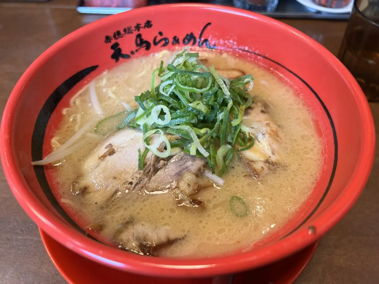 天馬らぁめんの盛り付け