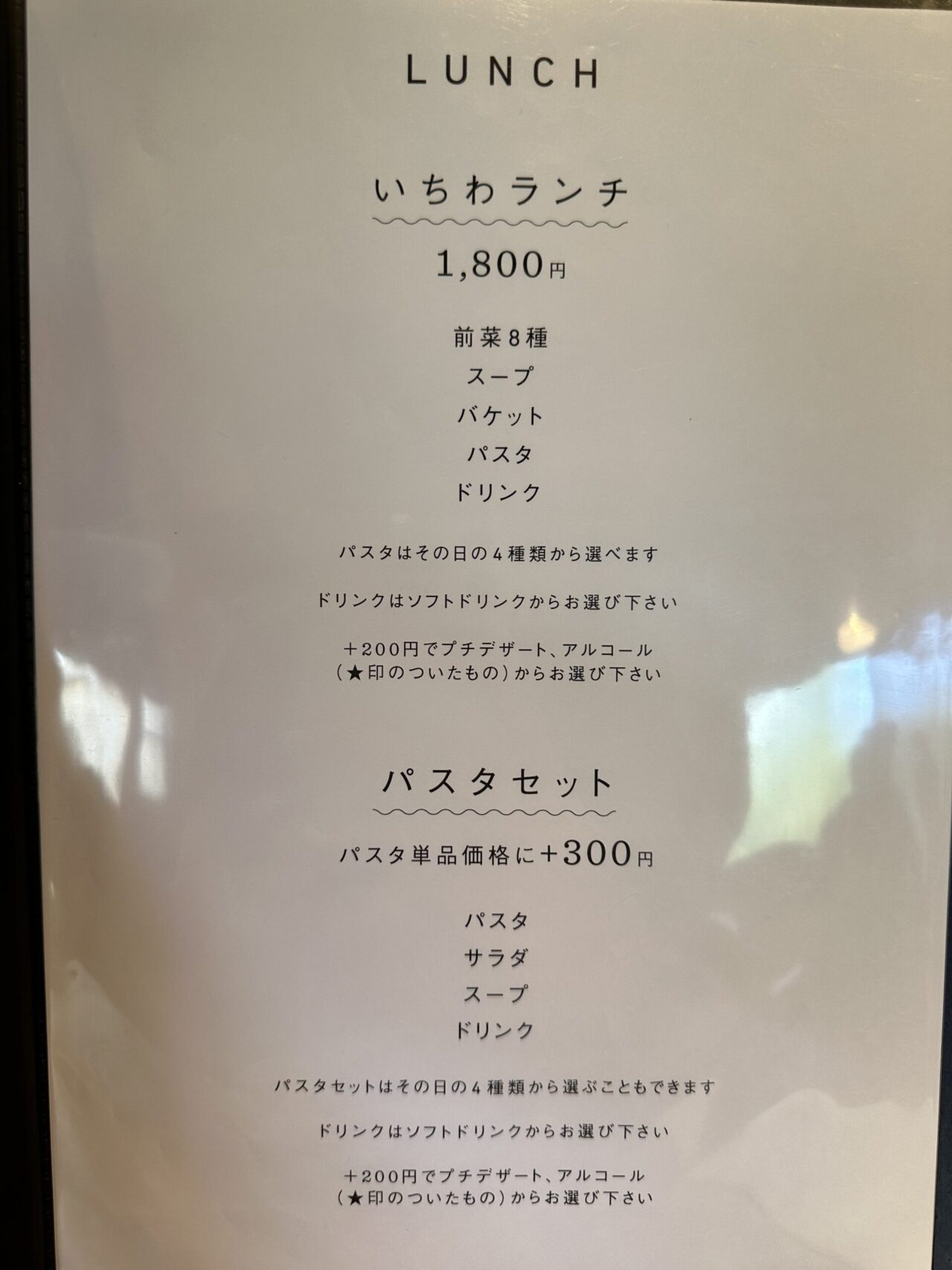 いちわの店内の様子