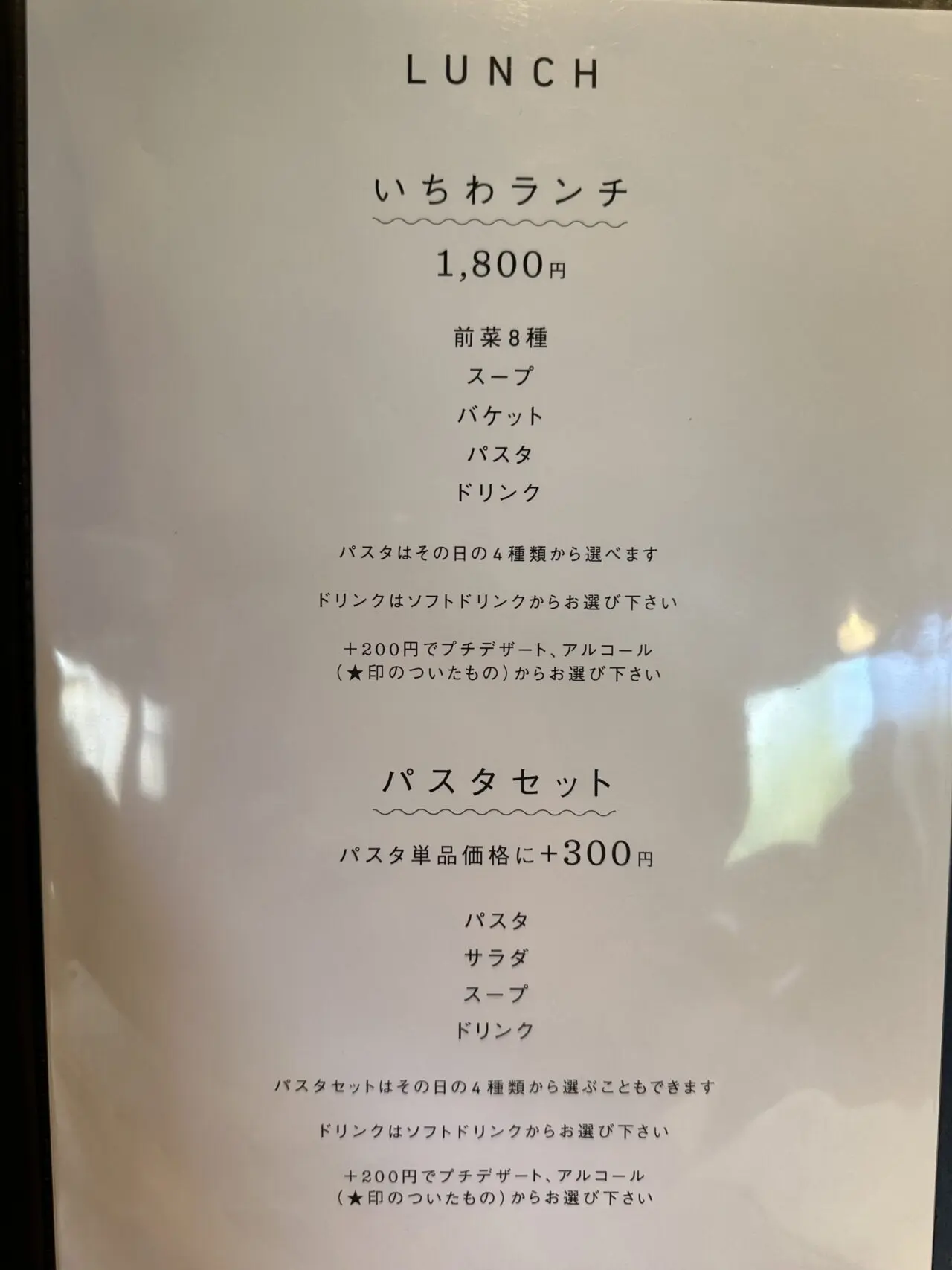 いちわの店内の様子