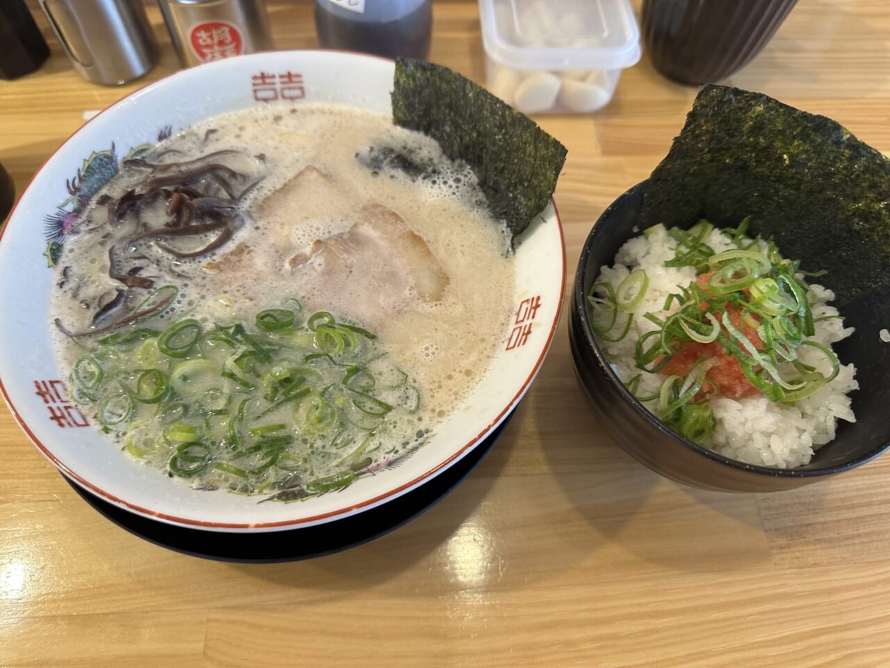 長浜ラーメン味一番 上郡店の明太子ごはんセット