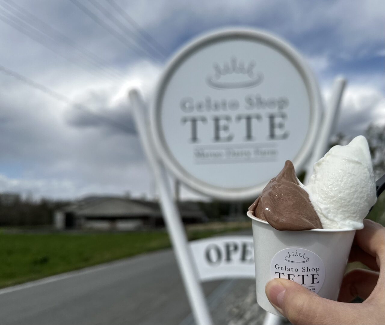 Gelato Shop TETE リッチミルクとチョコ