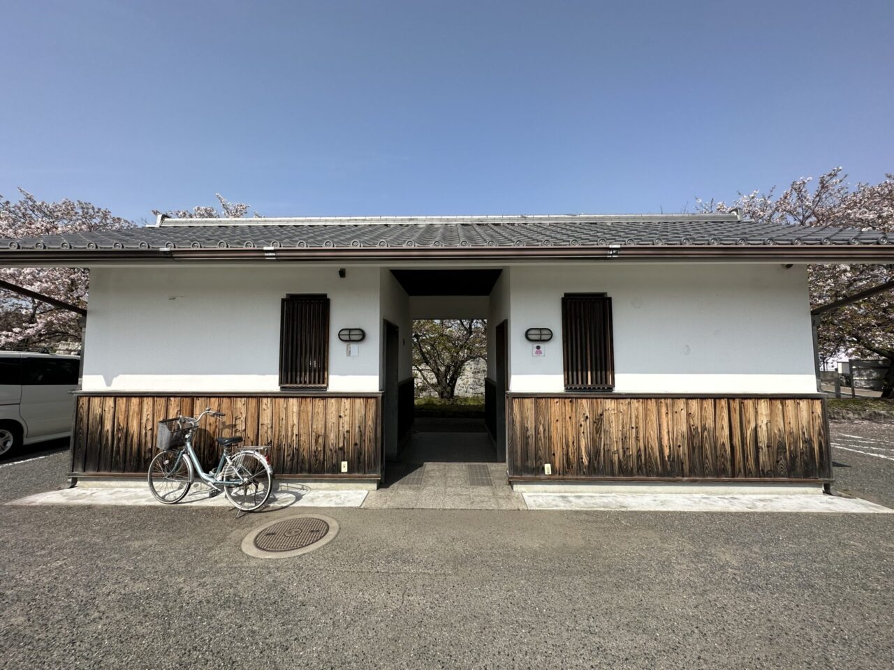 赤穂城跡公園 東側駐車場 無料駐車場のトイレ