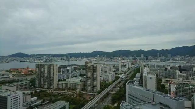 神戸ポートピアホテルのスカイグリルからの眺望