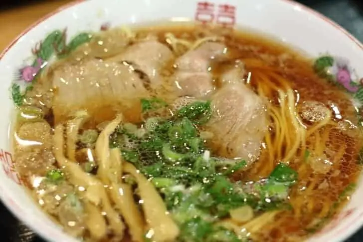 福山サービスエリア下り線の尾道ラーメンメニュー